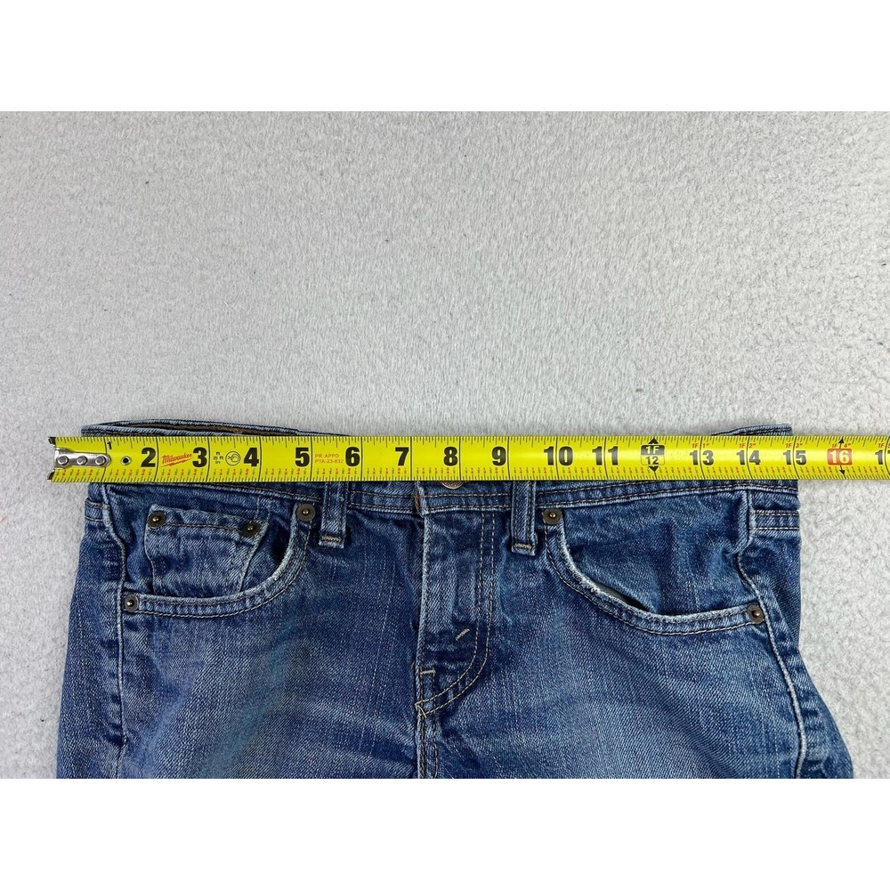 Levis 518 Superlow Bootcut Jeans Juniors 1S Blue Wash Low Rise Stretch Denim - Picture 11 of 15
